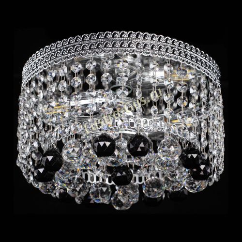 Люстра Флоренция шар №2 черная в Магнитогорске Гусь Хрустальный