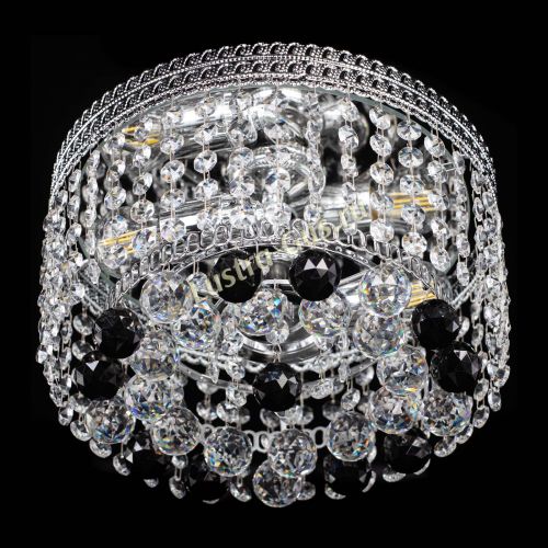 Люстра Флоренция шар №2 черная в Магнитогорске Гусь Хрустальный