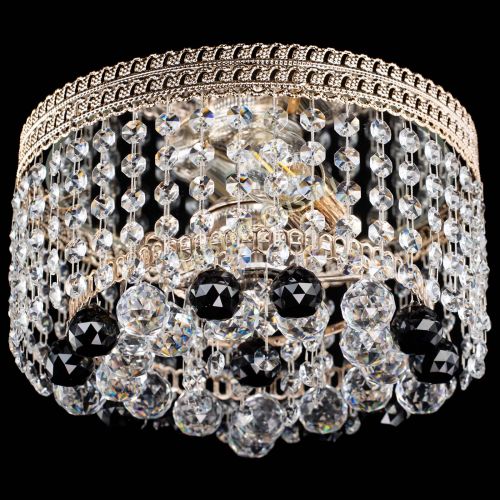 Люстра Флоренция шар №2 черная в Магнитогорске Гусь Хрустальный