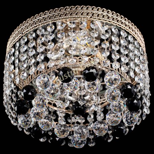 Люстра Флоренция шар №2 черная в Магнитогорске Гусь Хрустальный