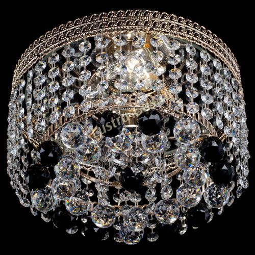 Люстра Флоренция шар №2 черная в Магнитогорске Гусь Хрустальный