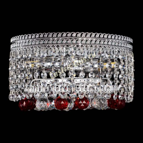 Люстра Флоренция шар №2 красная в Магнитогорске Гусь Хрустальный