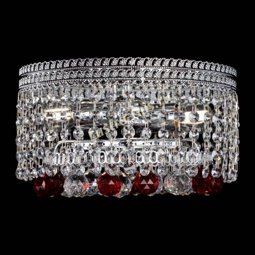 Люстра Флоренция шар №2 красная в Магнитогорске Гусь Хрустальный