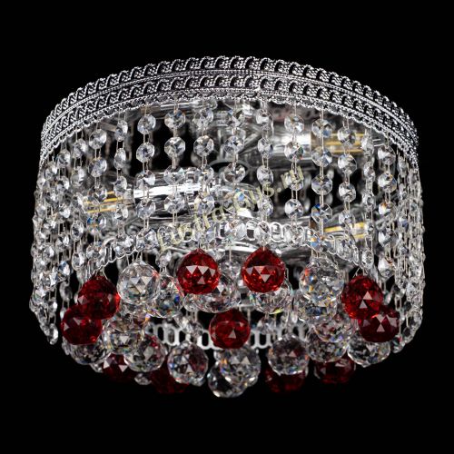 Люстра Флоренция шар №2 красная в Магнитогорске Гусь Хрустальный