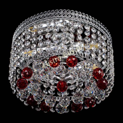 Люстра Флоренция шар №2 красная в Магнитогорске Гусь Хрустальный