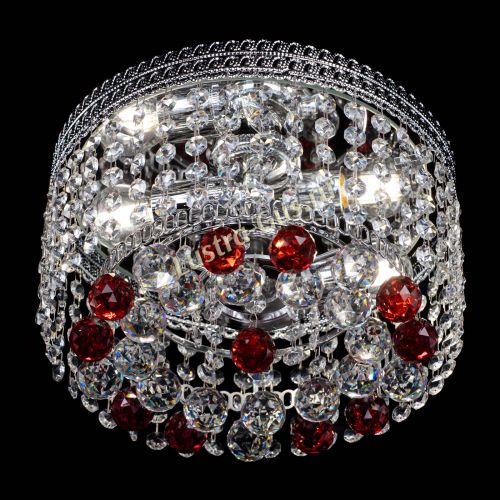 Люстра Флоренция шар №2 красная в Магнитогорске Гусь Хрустальный