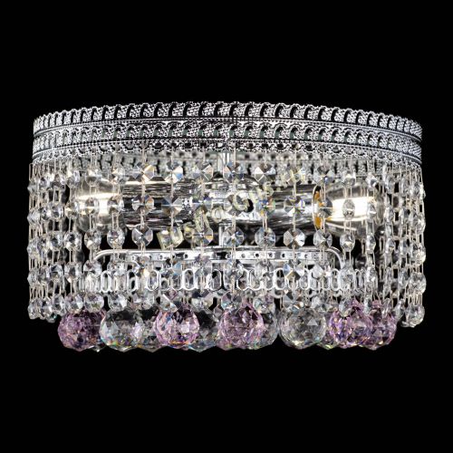 Люстра Флоренция шар №2 розовая в Магнитогорске Гусь Хрустальный