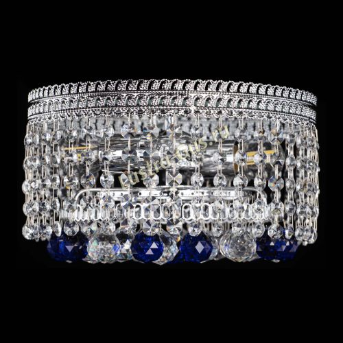 Люстра Флоренция шар №2 синяя в Магнитогорске Гусь Хрустальный