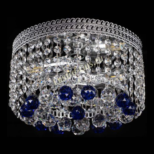 Люстра Флоренция шар №2 синяя в Магнитогорске Гусь Хрустальный