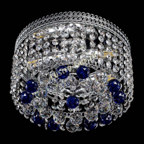 Люстра Флоренция шар №2 синяя в Магнитогорске Гусь Хрустальный