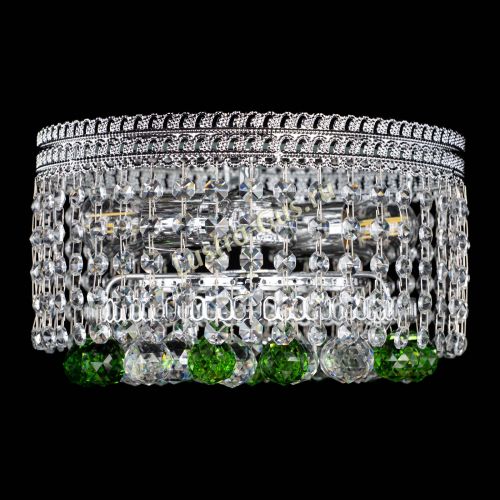 Люстра Флоренция шар №2 зеленая в Магнитогорске Гусь Хрустальный