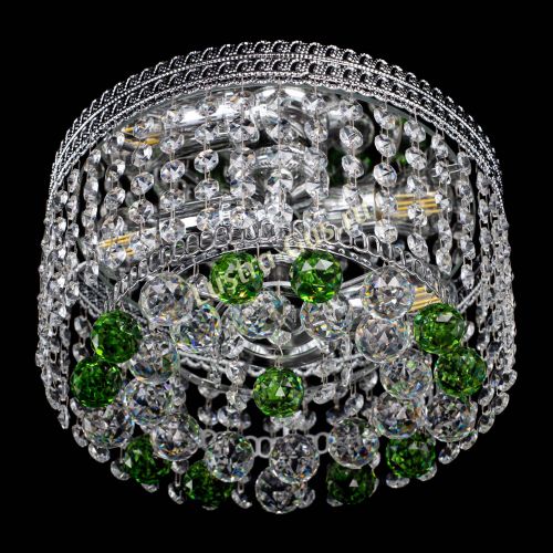 Люстра Флоренция шар №2 зеленая в Магнитогорске Гусь Хрустальный