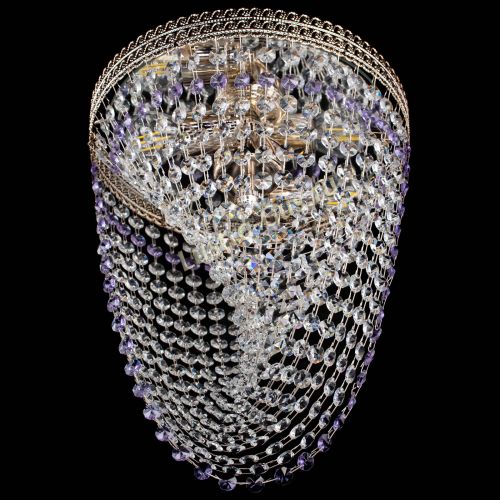 Люстра Флоренция Водоворот фиолетовая в Магнитогорске Гусь Хрустальный