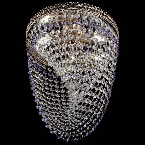 Люстра Флоренция Водоворот фиолетовая в Магнитогорске Гусь Хрустальный