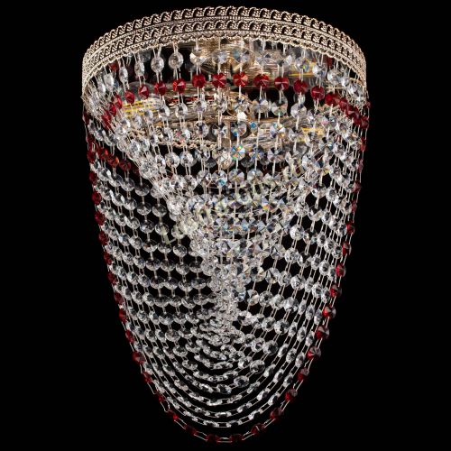 Люстра Флоренция Водоворот красная в Магнитогорске Гусь Хрустальный