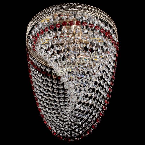 Люстра Флоренция Водоворот красная в Магнитогорске Гусь Хрустальный