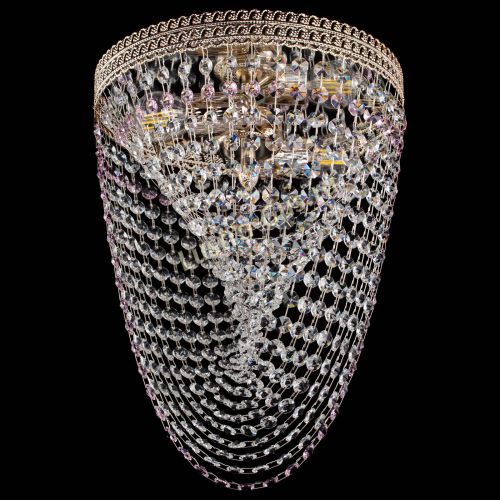 Люстра Флоренция Водоворот розовая в Магнитогорске Гусь Хрустальный