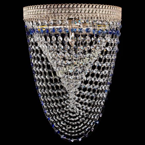 Люстра Флоренция Водоворот синяя в Магнитогорске Гусь Хрустальный