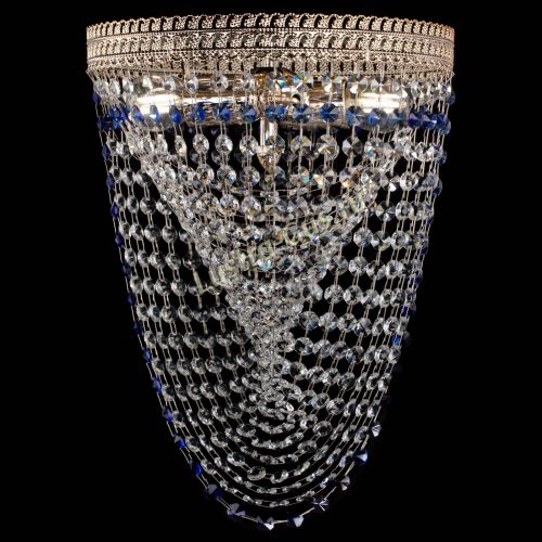 Люстра Флоренция Водоворот синяя в Магнитогорске Гусь Хрустальный