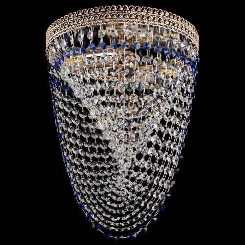 Люстра Флоренция Водоворот синяя в Магнитогорске Гусь Хрустальный