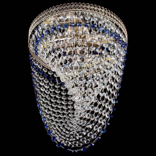 Люстра Флоренция Водоворот синяя в Магнитогорске Гусь Хрустальный