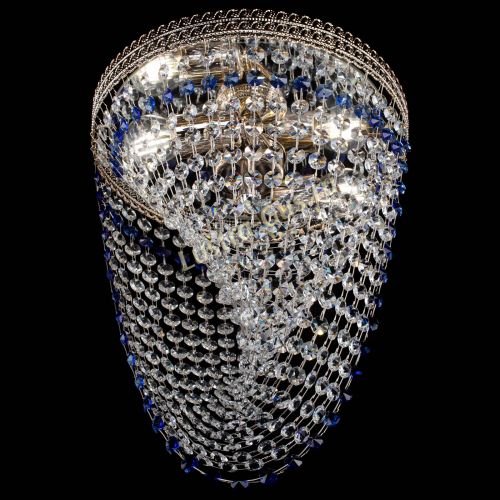 Люстра Флоренция Водоворот синяя в Магнитогорске Гусь Хрустальный