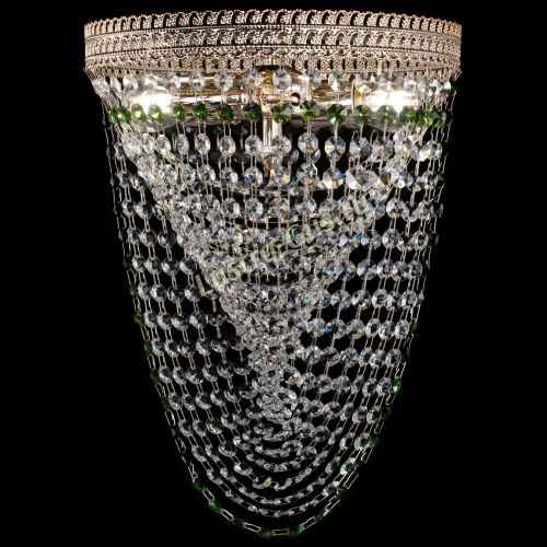 Люстра Флоренция Водоворот зеленая в Магнитогорске Гусь Хрустальный