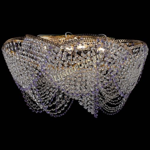 Люстра Галактика №4 фиолетовая в Магнитогорске Гусь Хрустальный