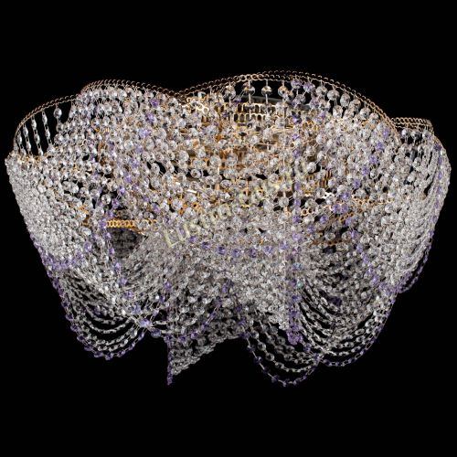 Люстра Галактика №4 фиолетовая в Магнитогорске Гусь Хрустальный