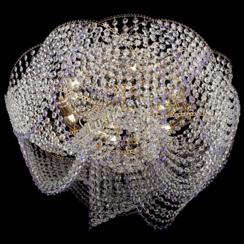 Люстра Галактика №4 фиолетовая в Магнитогорске Гусь Хрустальный