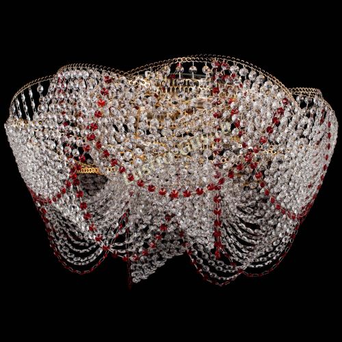 Люстра Галактика №4 красная в Магнитогорске Гусь Хрустальный