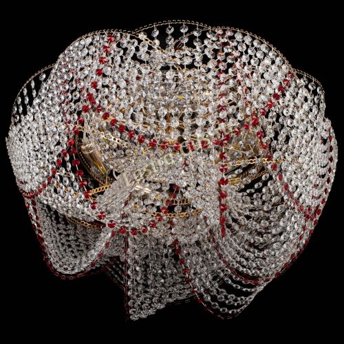 Люстра Галактика №4 красная в Магнитогорске Гусь Хрустальный