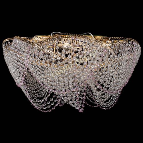 Люстра Галактика №4 розовая в Магнитогорске Гусь Хрустальный