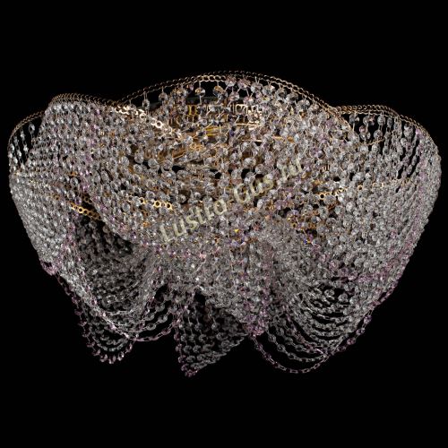 Люстра Галактика №4 розовая в Магнитогорске Гусь Хрустальный