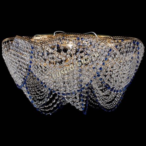 Люстра Галактика №4 синяя в Магнитогорске Гусь Хрустальный