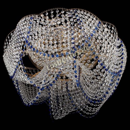 Люстра Галактика №4 синяя в Магнитогорске Гусь Хрустальный