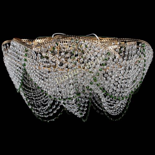 Люстра Галактика №4 зеленая в Магнитогорске Гусь Хрустальный