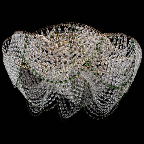 Люстра Галактика №4 зеленая в Магнитогорске Гусь Хрустальный