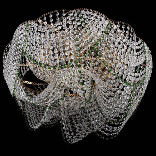 Люстра Галактика №4 зеленая в Магнитогорске Гусь Хрустальный