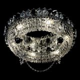 Люстра Глория №1 черная, диаметр - 500 мм, цвет фурнитуры - серебро, Люстры Гусь Хрустальный Люстра Глория №1 черная, диаметр - 500 мм, цвет фурнитуры - серебро, Люстры Гусь Хрустальный