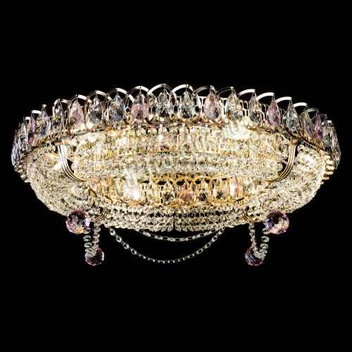 Люстра Глория №1 розовая в Магнитогорске Гусь Хрустальный