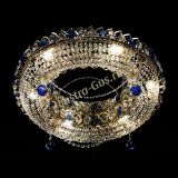 Люстра Глория №1 синяя, диаметр - 600 мм, Люстры Гусь Хрустальный Люстра Глория №1 синяя, диаметр - 600 мм, Люстры Гусь Хрустальный