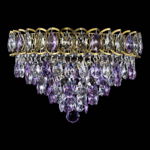 Люстра Грация №1 под бронзу фиолетовая в Магнитогорске Гусь Хрустальный