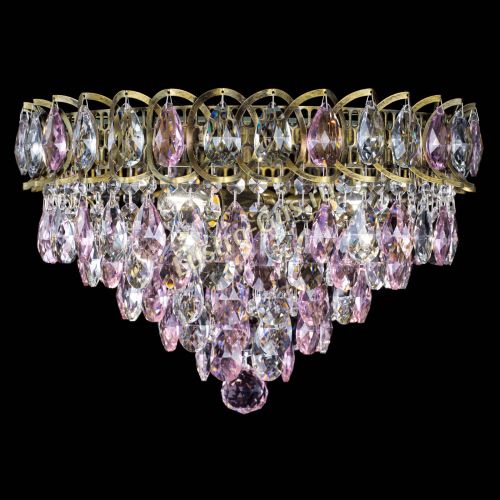 Люстра Грация №1 под бронзу розовая в Магнитогорске Гусь Хрустальный