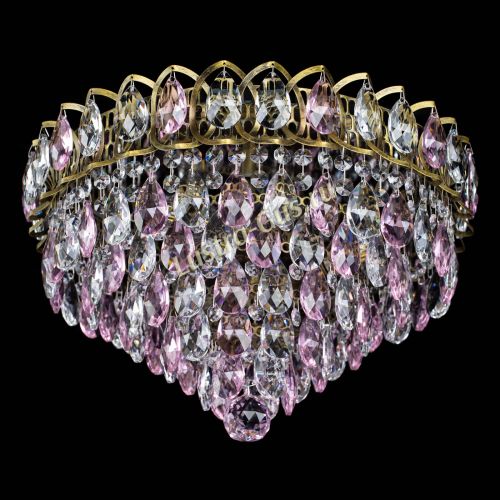 Люстра Грация №1 под бронзу розовая в Магнитогорске Гусь Хрустальный