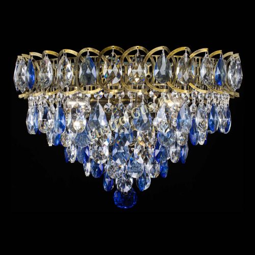 Люстра Грация №1 под бронзу синяя в Магнитогорске Гусь Хрустальный