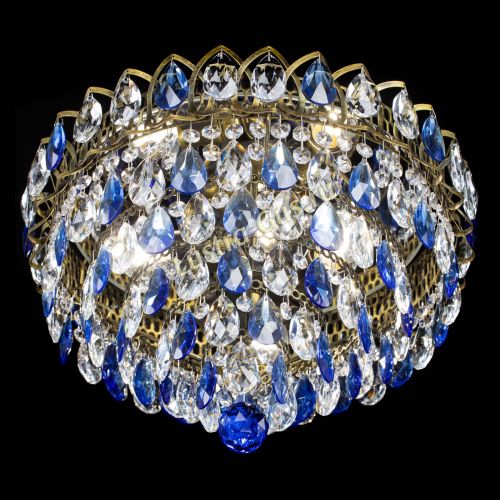 Люстра Грация №1 под бронзу синяя в Магнитогорске Гусь Хрустальный