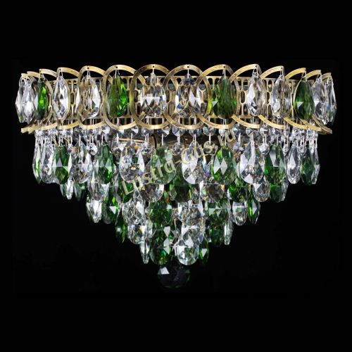 Люстра Грация №1 под бронзу зеленая в Магнитогорске Гусь Хрустальный