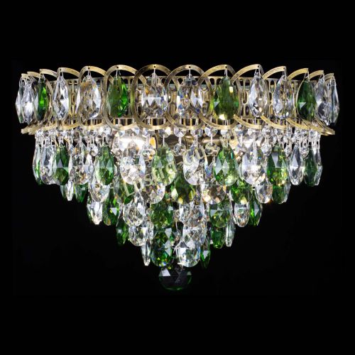 Люстра Грация №1 под бронзу зеленая в Магнитогорске Гусь Хрустальный