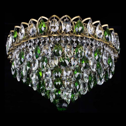 Люстра Грация №1 под бронзу зеленая в Магнитогорске Гусь Хрустальный